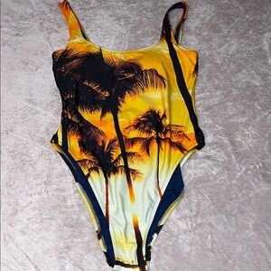 Aerie Palm Trees Print One Piece Cheekiest Swimsuit